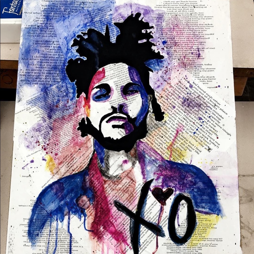 The Weeknd water color art
